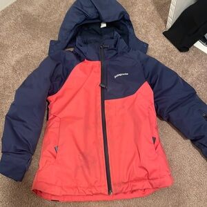 Patagonia snow ski jacket pink and navy size small